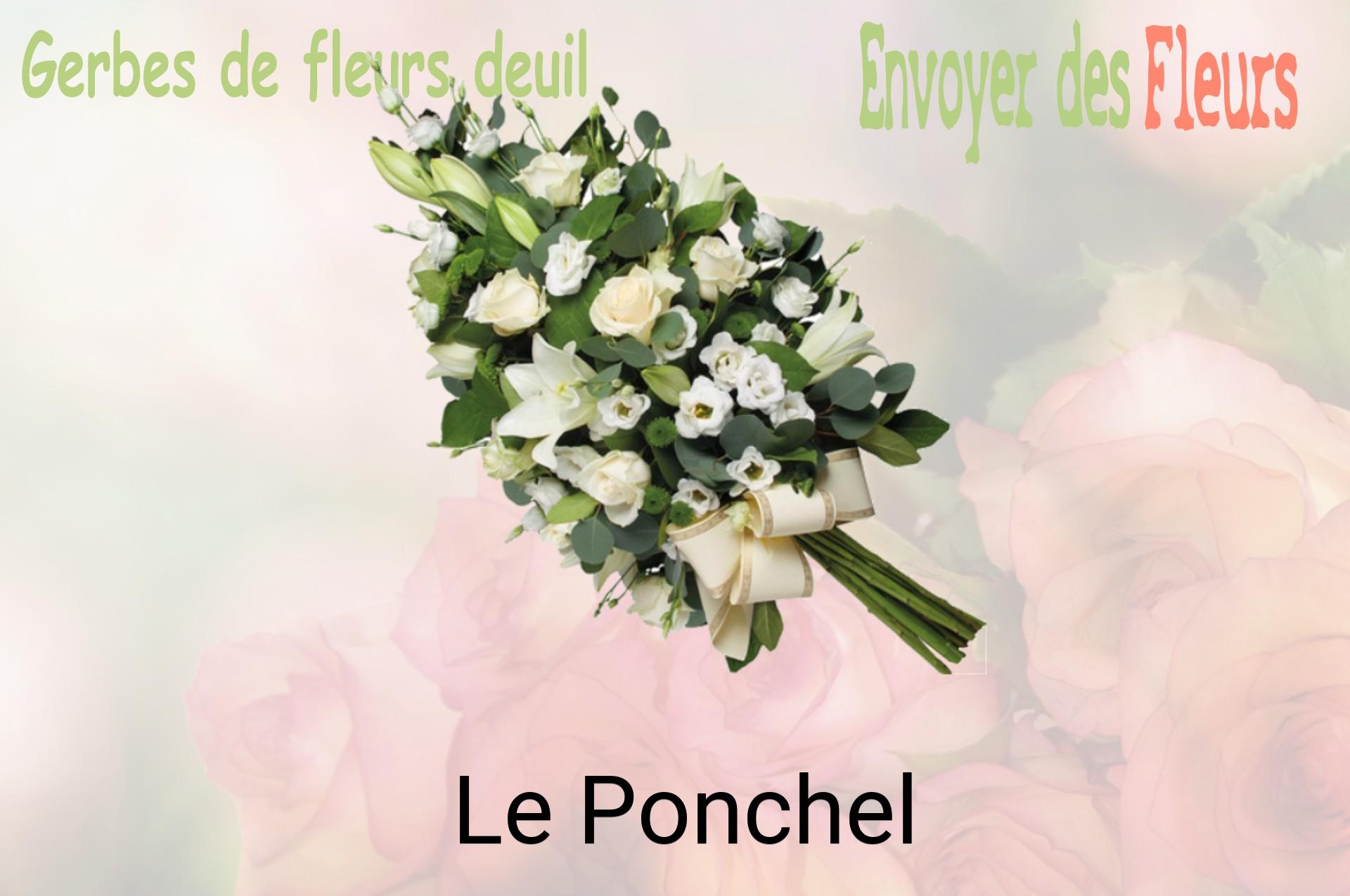 Gerbe de fleurs de deuil livrée à Le Ponchel